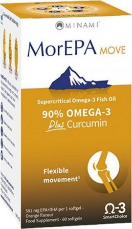 Minami Nutrition MorEpa Move Omega 3 Με Κουρκουμίνη 60 Κάψουλες