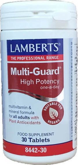 Lamberts Multi Guard One Daily Συμπλήρωμα Για Ενέργεια & Τόνωση, 30 Ταμπλέτες