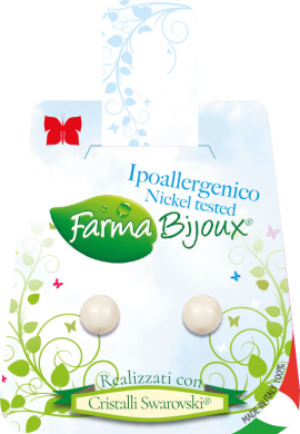 Farma Bijoux Perla 6mm Cream Υποαλλεργικά Σκουλαρίκια [BEP6C41] 1 Ζευγάρι