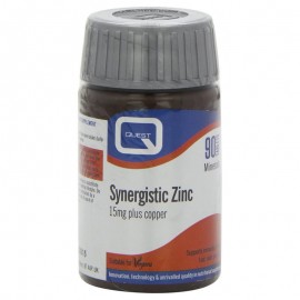 Quest Synergistic Zinc 15mg With Copper Συμπλήρωμα Διατροφής Στομαχικών Ελκών 90 Ταμπλέτες