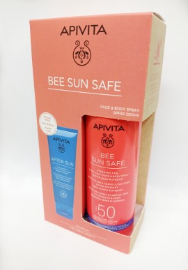 Apivita Promo Bee Sun Safe Ενυδατικό Spray Ελαφριάς Υφής Πρόσωπο Και Σώμα Spf 50+ Δώρο After Sun 100ml