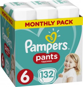 Pampers Pants Μέγεθος 6 [15+kg] Monthly Pack 132 Πάνες - Βρακάκι