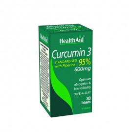 Health Aid Curcumin 3 με Πιπερίνη 30tabs 600mg