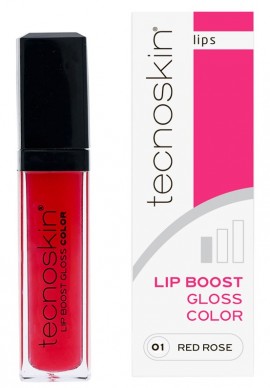 Tecnoskin Lip Boost Gloss Color 01 Red Rose για Σαρκώδη Χείλη 7ml