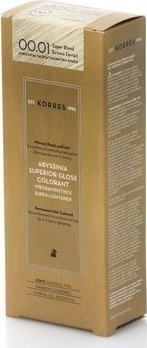 Korres Abyssinia Superior Gloss Colorant Βαφή Μαλλιών No. 00.01 Super Blond Έντονο Σαντρέ 50ml