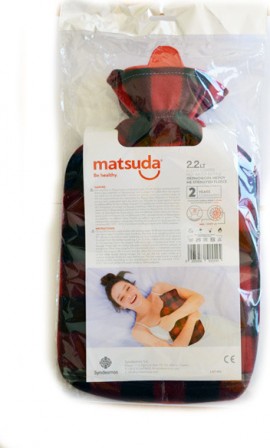 Matsuda Θερμοφόρα Με Επένδυση Fleece Καρό Κόκκινη 2,2lt