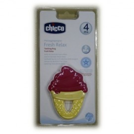 Chicco Fresh relax Δροσιστικός κρίκος οδοντοφυΐας 4m+ παγωτό Κίτρινο-Βυσσινί 71520-20