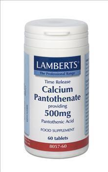 Lamberts Calcium Pantothenate 500mg Συμπλήρωμα Διατροφής Για Υγιές Ανοσοποιητικό Σύστημα, 60 Ταμπλέτες