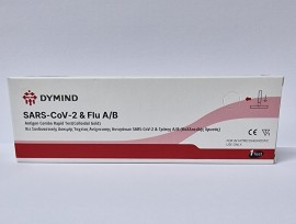 Dymind Sars-CoV-2 & Influenza A/B Antigen Combo Rapid Test Kit Διαγνωστικό Τεστ Ταχείας Ανίχνευσης Αντιγόνων με Ρινικό Δείγμα 1τμχ
