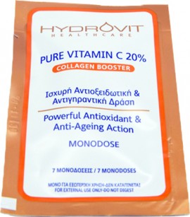 Hydrovit Pure Vitamin C 20% Collagen Booster Monodose 7 Κάψουλες