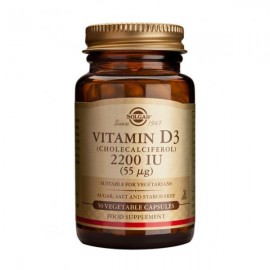 Solgar Vitamin D3 2200 IU 100 Συμπλήρωμα Διατροφής Βιταμίνης D 100 Φυτικές Κάψουλες