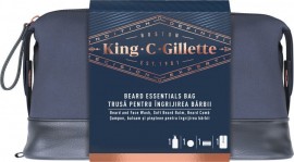 Gillette Promo King C. Gillette Beard & Face Wash 350ml Beard Balm 100ml Χτένα Γενειάδας & Νεσεσέρ