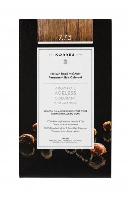 Korres Argan Oil Ageless Colorant No7.73 Μόνιμη Βαφή Μαλλιών Χρυσή Μόκα 50ml