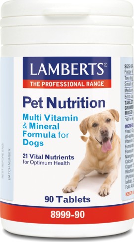 Lamberts Pet Nutrition Multvitamin & Mineral Formula For Dogs Συμπλήρωμα Βιταμινών - Μετάλλων 90 Ταμπλέτες [8999-90]