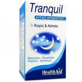 Health Aid Tranquil Συμπλήρωμα Διατροφής με Βαλεριάνα, Κράταιγο, Πασιφλόρα & Υπέρικο για Καταπολέμηση Άγχους & Αϋπνίας 30 Κάψουλες