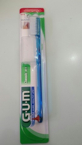 Gum 411 Classic Full Soft, Οδοντόβουρτσα με μοναδικό σχεδιασμό Dome Trim