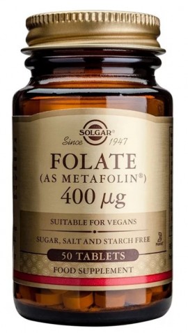 Solgar Folate (as Metafolin) 400μg  50 Ταμπλέτες