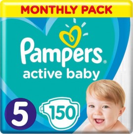 Pampers Active Baby Μέγεθος 5 [11-16kg] Monthly Pack 150 Πάνες