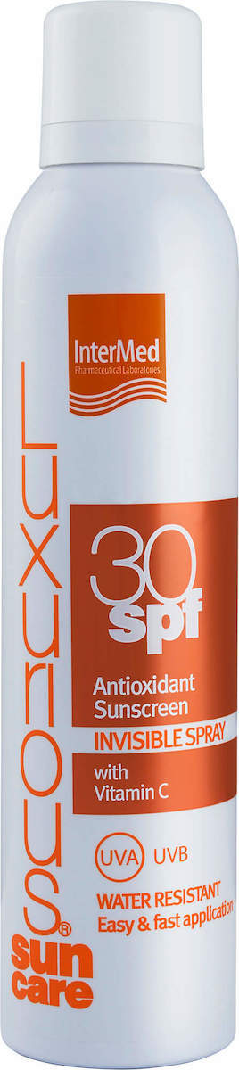 IInterMed Luxurious Suncare Antioxidant Sunscreen Invisible Spray SPF 30 200ml Αντηλιακό Σώματος με Βιταμίνη C