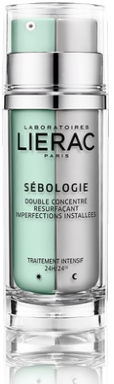 Lierac Double Concentrate Sebologie Persistent Imperfections Resurfacing Συμπύκνωμα Για Τις Επίμονες Ατέλειες Του Προσώπου 2x15ml