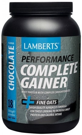 Lamberts Performance Complete Gainer Whey Protein Πρωτεΐνη Ενισχυμένη με Σύνθετους Υδατάνθρακες, Κρεατίνη, Βήτα Αλανίνη & HMB με Γεύση Σοκολάτα, 1816g