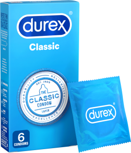 Durex Προφυλακτικά Ευκολοφόρετα Classic 6 Τεμάχια