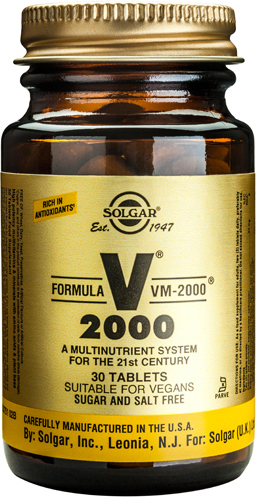 Solgar Formula VM-2000 Πολυβιταμίνη για Ενέργεια & Τόνωση 30 ταμπλέτες