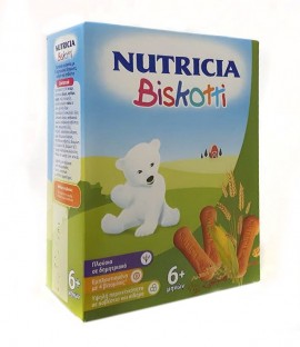 Nutricia Biscotti, Βρεφικά μπισκότα από τον 6ο μήνα, υγιεινά ενδιάμεσα γεύματα σνακ, με 6 δημητριακά, προσφέρουν ευχάριστη ανακούφιση στα πονεμένα ούλα, 180gr