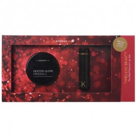 Korres PROMO The Red Passion Lip Set, Setting Powder 9gr & Morello Creamy Lipstick No 54 3.5gr Σετ Μακιγιάζ