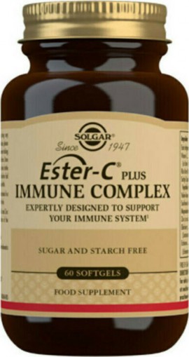 Solgar - Ester C Plus Immune Complex Συμπληρώματα Διατροφής για την Ενίσχυση του Ανοσοποιητικού 60softgels