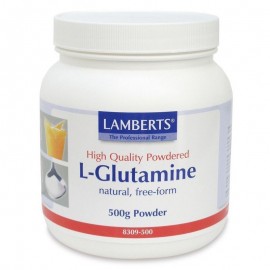 Lamberts L-Glutamine Powder, Συμπλήρωμα Διατροφής σε Σκόνη για την Φυσιολογική Λειτουργία του Εντέρου, 500gr