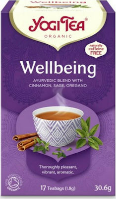 Yogi Tea Organic Wellbeing Βιολογικό Τσάι 30,6gr (17 Φακελάκια)