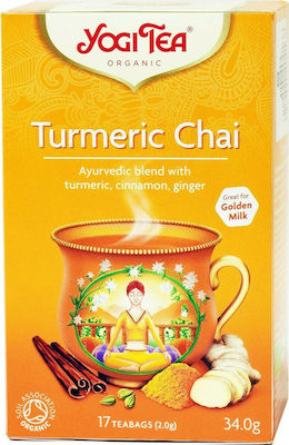 Yogi Tea Organic Turmeric Chai Βιολογικό Τσάι 34,0gr (17 Φακελάκια)