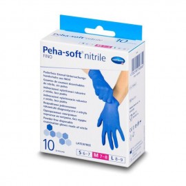 Hartmann Peha Soft Nitrile Fino Γάντια Νιτριλίου Χωρίς Πούδρα Μπλε [Size:M] 10 Τεμάχια