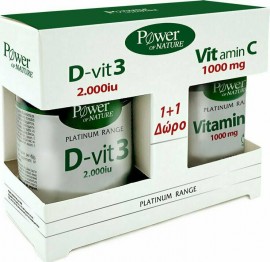 Power Health PROMO Classics Platinum Range Vitamin D - Vit3 2000iu 60 Ταμπλέτες - Vitamin C 1000mg 20 Ταμπλέτες