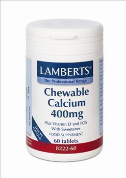 Lamberts Chewable Calcium 400mg Ασβέστιο Για Την Πρόληψη Οστεοπόρωσης , 60 Μασώμενα Δισκία