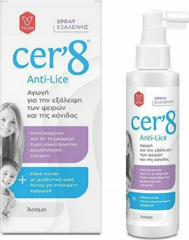 Vican Cer8 Anti Lice Spray Αγωγή Εξάλειψης Των Ψειρών & Της Κόνιδας 125ml