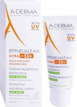 A-Derma Epitheliale A.H Ulta Spf 50 + Cream SPF50 Προστατευτική Επανορθωτική Κρέμα Κατά των Σημαδιών 100ml