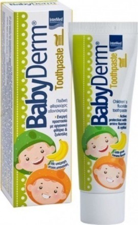 Intermed Babyderm Toothpaste Καθημερινή παιδική φθοριούχος οδοντόκρεμα 50ml Γεύση Μπανάνα