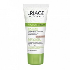 Uriage - Hyseac 3-Regul Global Tinted SPF30 Ενυδατική Προσώπου με Χρώμα, 40ml