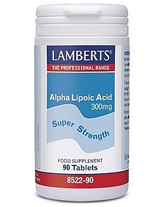 Lamberts Alpha Lipoic Acid 300mg, Αντιοξειδωτικό Συμπλήρωμα Άλφα Λιποϊκού Οξέως, 90 tabs
