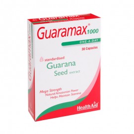 Health Aid Guaramax Guarana 1000mg Συμπλήρωμα Διατροφής με Εκχύλισμα Γκουαρανά για Τόνωση & Ενέργεια 30 Κάψουλες