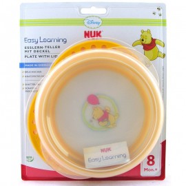 Nuk Easy Learning Disney Πιάτο Με Καπάκι 8m+ Χρώμα:Κίτρινο [10255093]