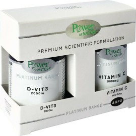 Power Of Nature Premium Scientific Formulation Platinum Range D-Vit 3 2000iu 60 ταμπλέτες & Δώρο Vitamin C 1000mg 20 ταμπλέτες
