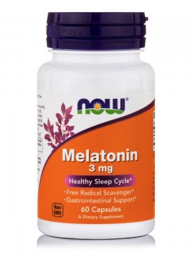 Now Foods Melatonin 3mg Συμπλήρωμα Διατροφής Μελατονίνης 60 Κάψουλες