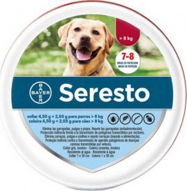 Bayer Seresto Αντιπαρασιτικό Κολάρο Σκύλου >8kg 4.50gr 70cmβα
