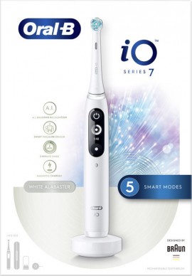 Oral-B IO Series 7 Ηλεκτρική Οδοντόβουρτσα με Χρονομετρητή White Alabaster
