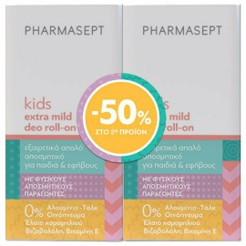 Pharmasept Kids Extra Mild Αποσμητικό σε Roll-On Χωρίς Αλουμίνιο 2x50ml