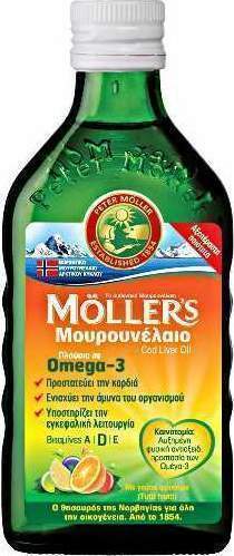 Mollers Cod Liver Oil Tutti Frutti Μουρουνέλαιο σε Υγρή Μορφή με Γεύση Φρούτων 250ml