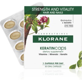 Klorane Keratin Συμπλήρωμα Διατροφής για Δυνατά Μαλλιά​ 30caps